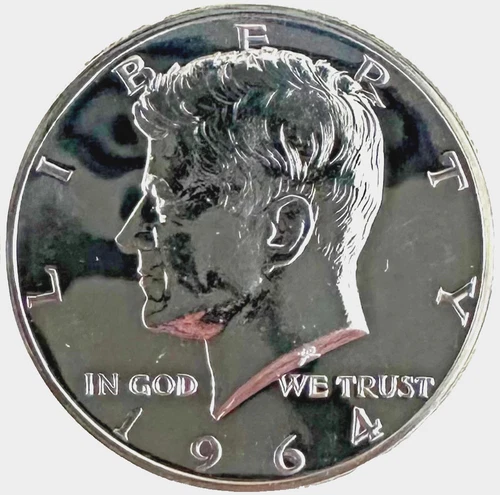1964 KENNEDY HALF DOLLAR - 90% SILVER - HIGHER GRADE PROOF !! - H$K 491