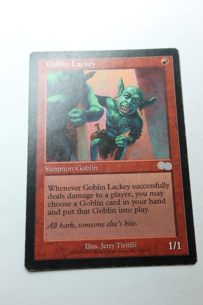 MTG Goblin Lackey x1- -Urza's Saga-Lightly Played
