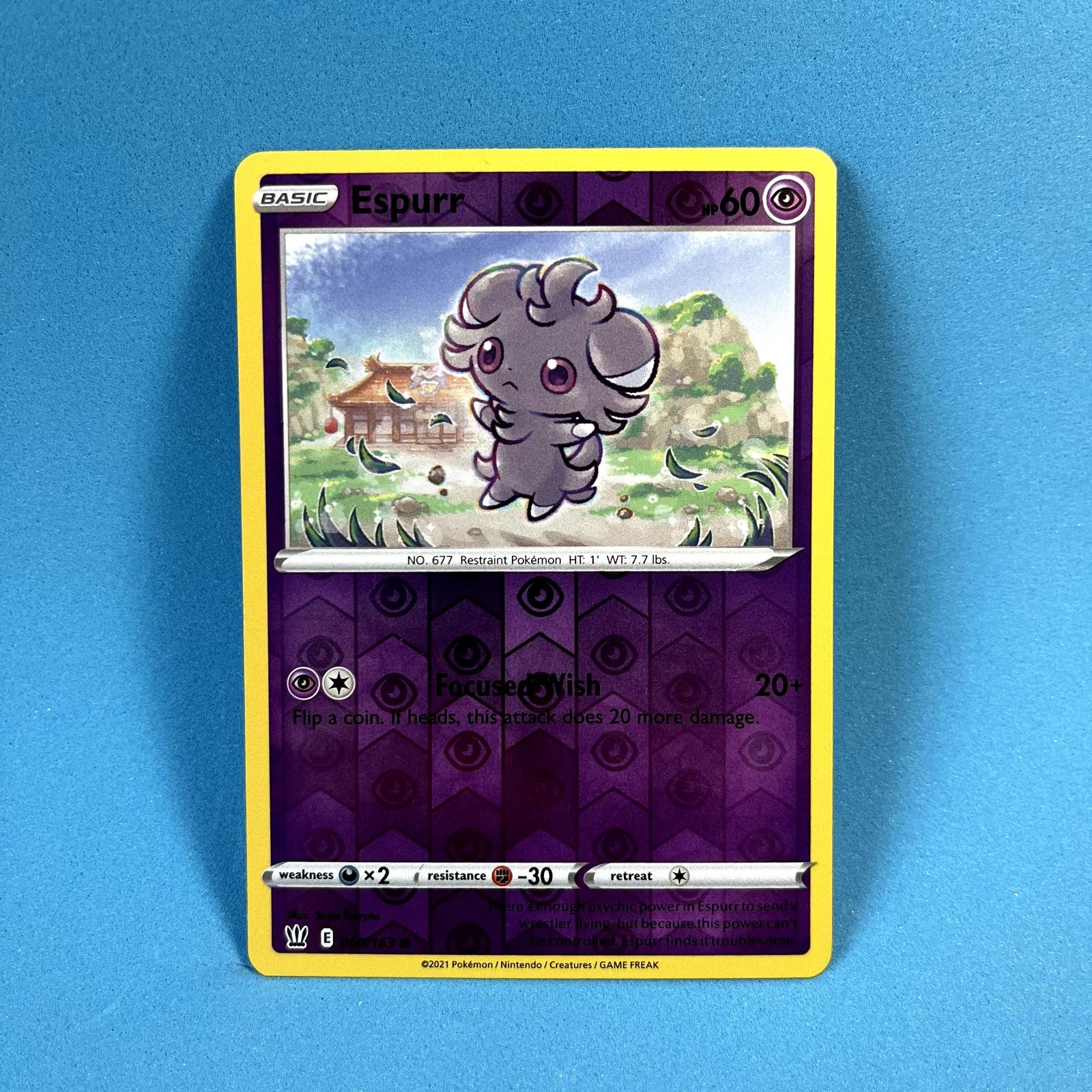 ESPURR 060/163 REVERSE HOLO COMMON - POKEMON BATTLE STYLES - NM