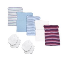 Nurses Choice Newborn Hat & Mitten Set &ndash; 2-Ply Soft Cotton 0-3 Months, Boy
