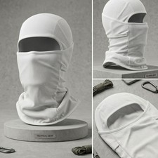 2 Pack Balaclava Face Mask White Breathable Mesh Ski Motorcycle Ninja Hood Tacti