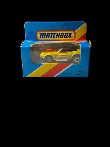 Vintage Matchbox MB1 Dodge Challenger Yellow Boxed Diecast Car 1983