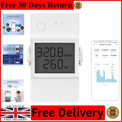 Smart Energy Management Switch 20A mit LCD & Fernbedienung für Hausautomation