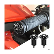 2PCS Universal Motorcycle Bar End Plug, Aluminum Alloy Handlebar Grip End Cap...