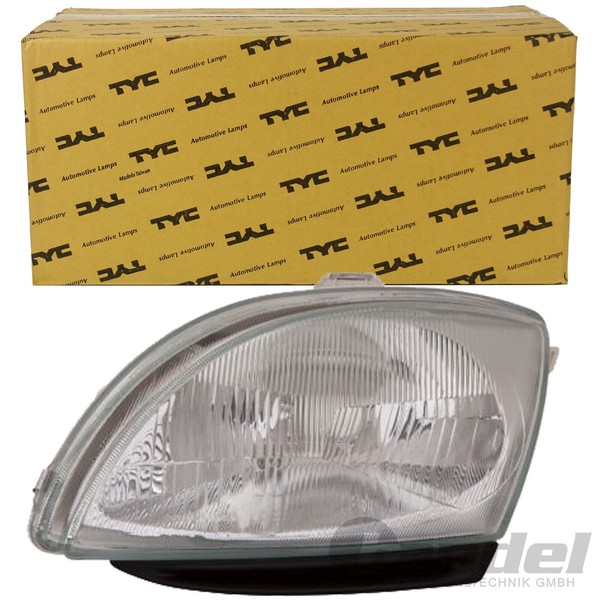 TYC Hauptscheinwerfer H4 Rechts Passend FüR Fiat Seicento 600 0.9 - 1.1-image