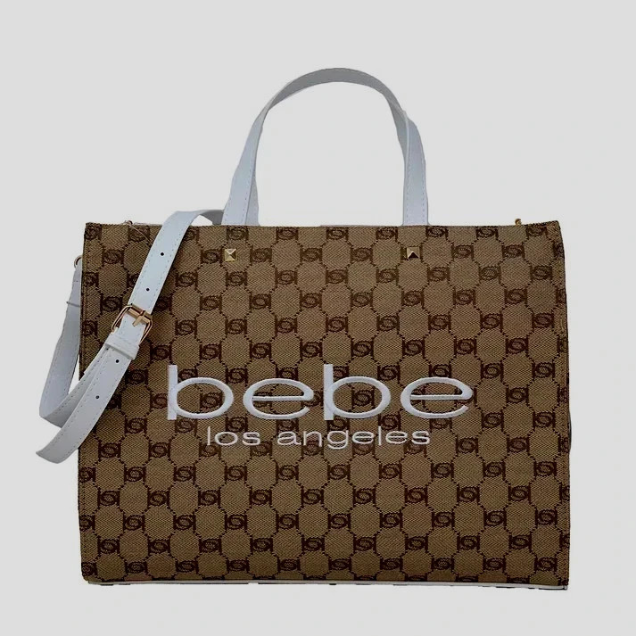 BEBE Tatulla Jacquard tote - White