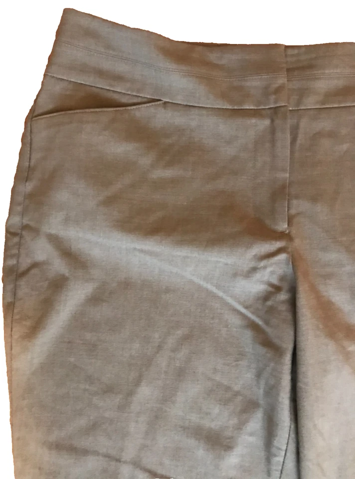 Ann Taylor Pants Loft Sz 10 Curvy Hip Thigh Boot Leg Trousers Beige 34W 32L - Image 3 of 4