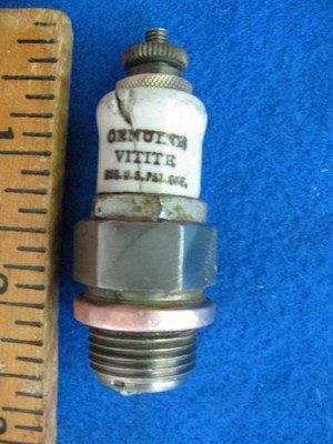 Vintage, rare,18mm MOSLER GENUINE VITITE Motorcycle spark plug, damaged