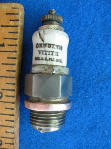 Vintage, rare,18mm MOSLER GENUINE VITITE Motorcycle spark plug, damaged