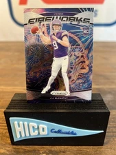 2024 Panini Prizm Fireworks J.J. McCarthy #18 (RC)