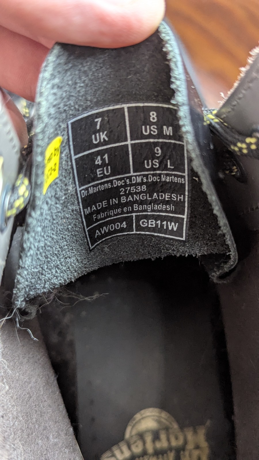 Dr. Martens 101 6-eye boots in a grey/charcoal smooth leather, size US Men's 8 / image 9