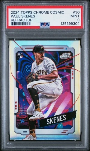 2024 Topps Chrome Cosmic Paul Skenes Refractor Rookie RC #30 PSA 9 Mint