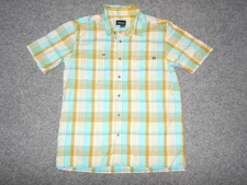 MARMOT L42320 INNESDALE MENS XL PLAID SHORT SLEEVE BUTTON SHIRT