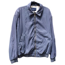 HATHAWAY Soft Navy Blue Full Zip Jacket Coat Mens XL Extra Large