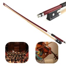Professional 4/4 Full Size Violin Bow - Brazilwood with Ebony Frog  White Ho...