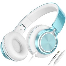 C8 Wired OnEar Headphones Microphone Volume Control 3.5mm Headset Lime Green