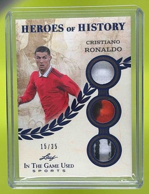 2025 Leaf ITGU Sports Heroes of History Blue Holo Cristiano Ronaldo #HH-17 /35