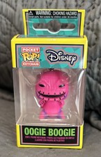 New - Funko- Pocket Pop! - Oogie Boogie Black Light Keychain - Pink - Age 7+ yrs