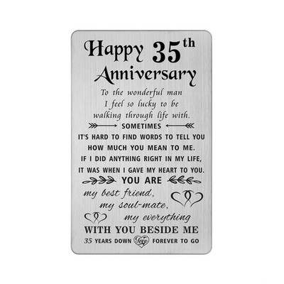 TANWIH 35th Anniversary Card for Him Husband, 35 Year Anniversary Card Gifts ...