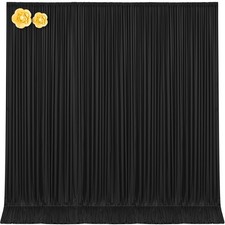 10x12ft Black Backdrop Curtains for Wedding/Photography 5ft x 12ft Drapes