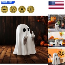 Spooky 4" Resin Middle Finger Ghost - Unique Halloween Decor for Home  Porch