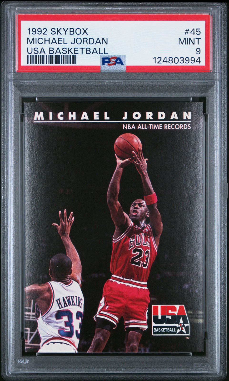 1992 SKYBOX USA BK #45 MICHAEL JORDAN PSA 9