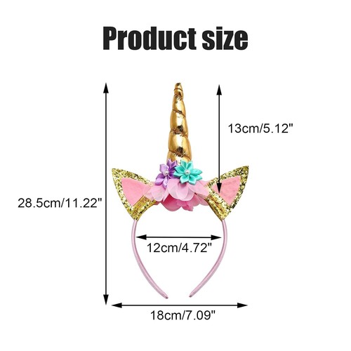 Unicorn Headband, Sparkled Unicorn Horn Photo Props Cosplay Headdress (2 Pack) - Picture 3 of 9
