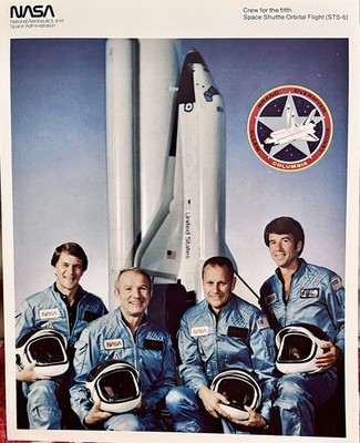 NASA STS-5 Columbia Crew Lithograph HqL-119 1982 Original 8x10 Vintage