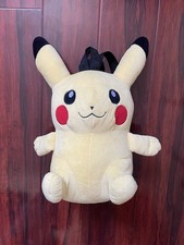 Pikachu Plush Backpack Pok mon Yellow Soft Kids Stuffed Bag 2015 Cute Preowned
