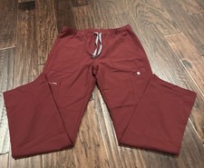 Figs Scrub Pants Mens Sz Large Cairo Cargo Burgundy Technical Collection TM3001