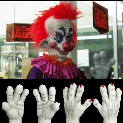 Killer Klowns from Outer Space Costume Gloves MINT ON CARD 06KTT07
