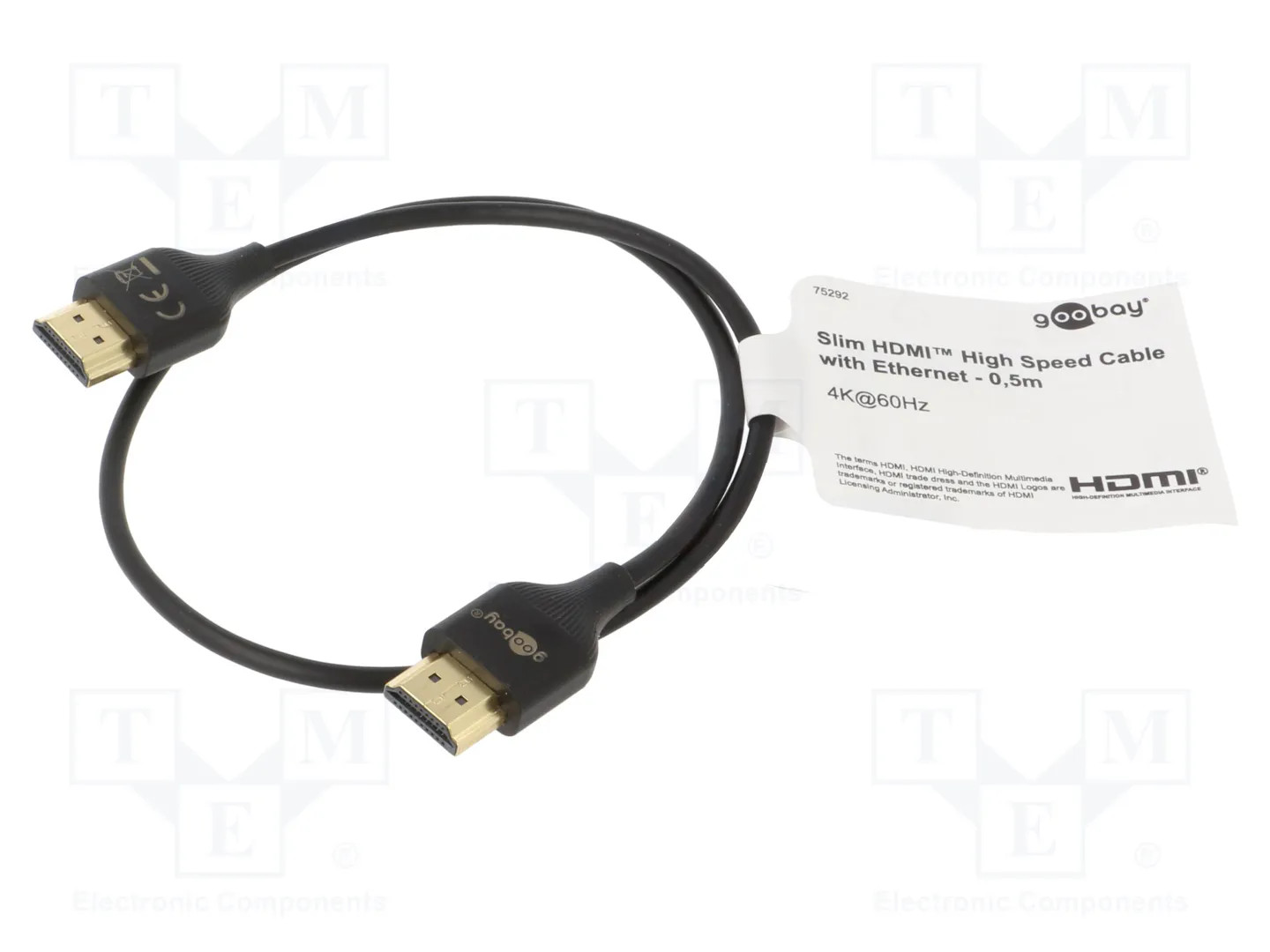Cable HDMI Goobay 75292 0,5 m 4K @ 60Hz 18 Gbit/s Noir - Image 2