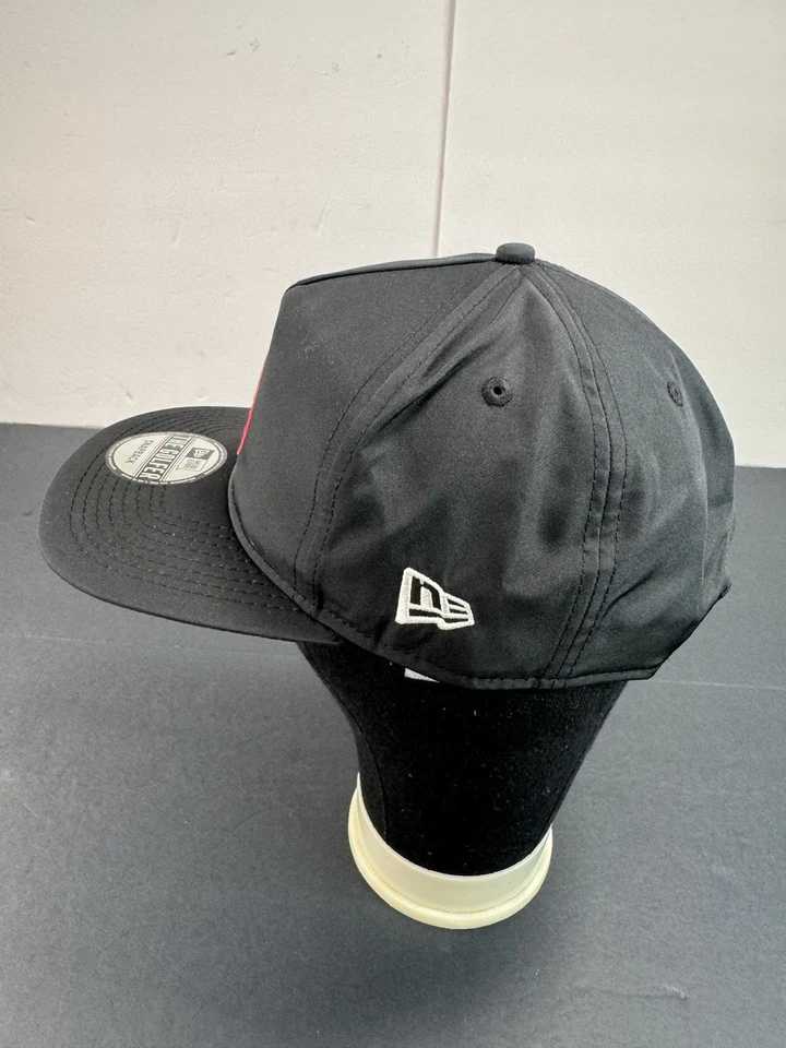 Chicago Cubs New Era The Golfer Black Pre-Curved Adjustable Snapback Hat Cap NEW - Image 3 of 4