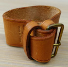 Louis Vuitton Poignet Leather Strap Tan Buckle Bracelet VINTAGE Vachetta France — photo 7