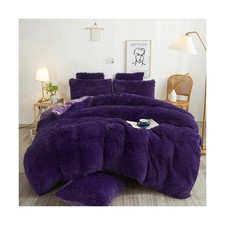 XeGe Plush Shaggy Duvet Cover Set, Luxury Ultra Soft Velvet Fluffy Furry Bedd...