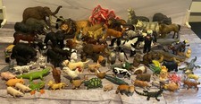 HUGE LOT of Plastic PVC Animal Figures 55 Farm Barn Jungle Zoo Large Small