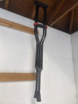 ManaMed Aluminum Underarm Crutches Pair Black Adjustable