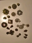 Vintage Costume Jewelry Lot Kramer Tortolani Austria Brooch Earring 20+ Pcs