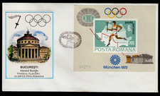Romania Block 93 FDC, Olympics Summer 1972