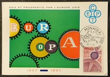 1967 CARTE MAXIMUM CARD FDC 1er JOUR EUROPA DE BONNEVALLE & CAMI MONACO