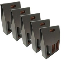 5X Black Gift Box Packaging For 3 Wine Oil Bottles With Window