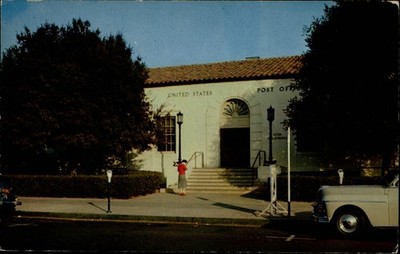 Lodi California Post Office building scarce unused vintage 1950s postcard