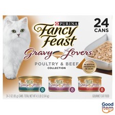 Purina Fancy Feast Gravy Lovers Chicken Wet Cat Food Cans Variety Pack- 3oz/24ct