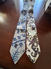 Handmade Batik Neckties African Ankara Wax Print Pattern Lot of 2