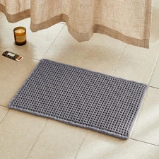 TYUU Waffle Bath Mat Boho Non-Slip Washable Super Absorbent Quick Dry 24"x16"