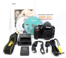 Nikon D3200 Digital SLR Camera DX-Format Black (Body Only) **EXCELLENT**