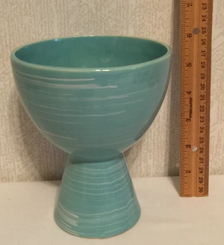Vintage McCoy Pottery - Teal / Blue w/some White Streaks      (X71)