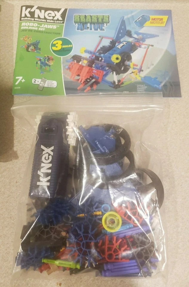 K'Nex Beasts Alive Robo Jaws USED - COMPLETE SET, 136 pieces - Image 2 of 3