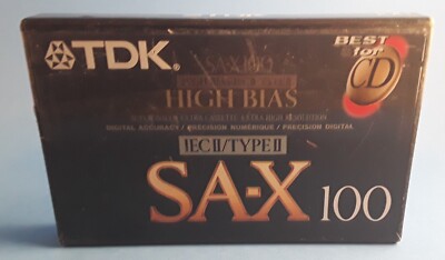 TDK SA-X 100 Cassette Tape Type II High Bias Position - New Unopened Ships Free 