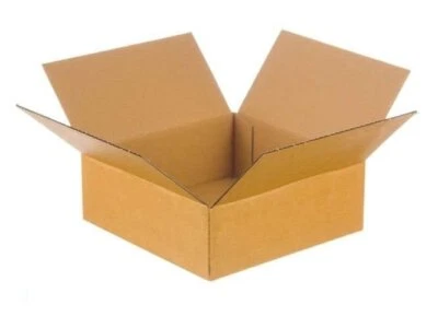 BENOLI Faltkartons 200x200x80 mm B-welle einwellig 320g/m2 Versandkartons Karton Braun